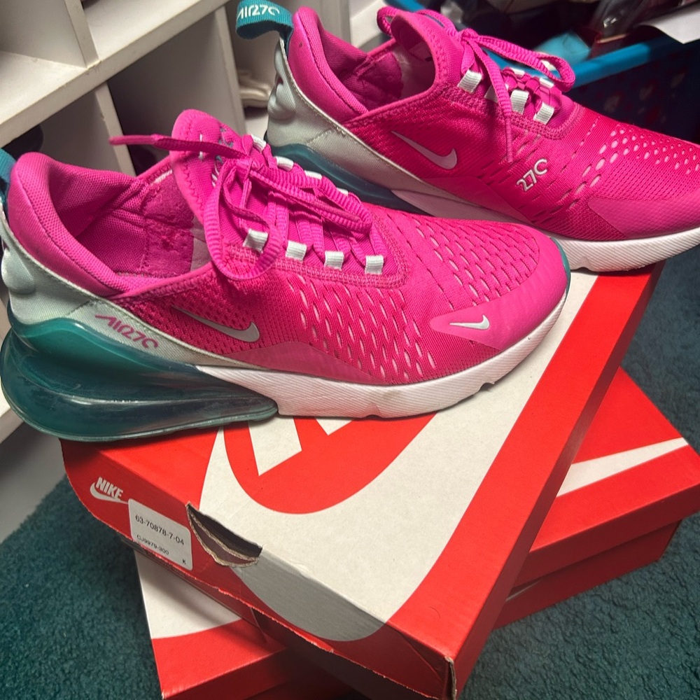 Nike Pink Air Max Sneakers with Mint Accents